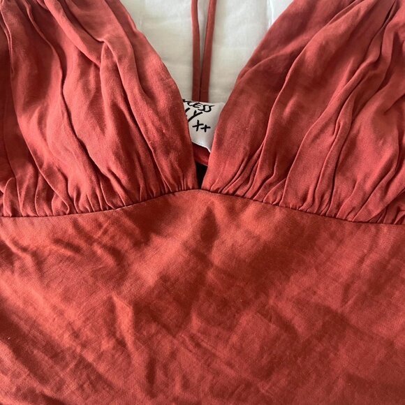 Princess Polly Women's Orange and Red Crop-top - Picture 4 of 4